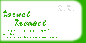 kornel krempel business card
